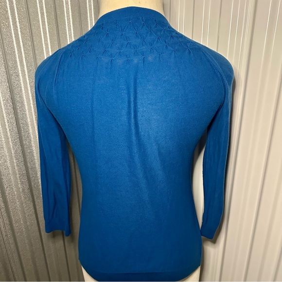 Banana Republic Blue Cotton Cardigan size PM - Picture 2 of 5